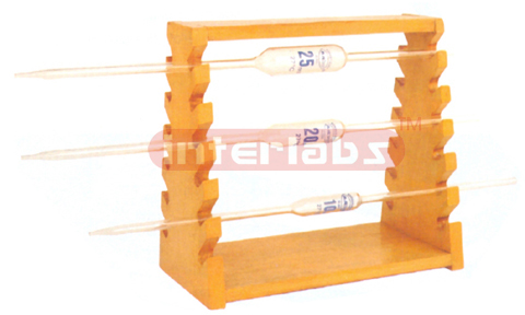 PIPETTE STAND, HORIZONTAL, WOODEN